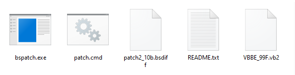 image of files included in the VB Rollup mod folder